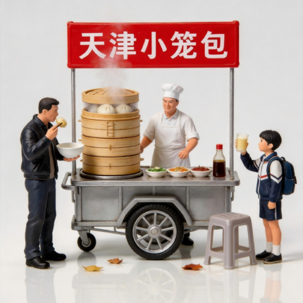 Morning at the Tianjin Xiaolongbao Cart
